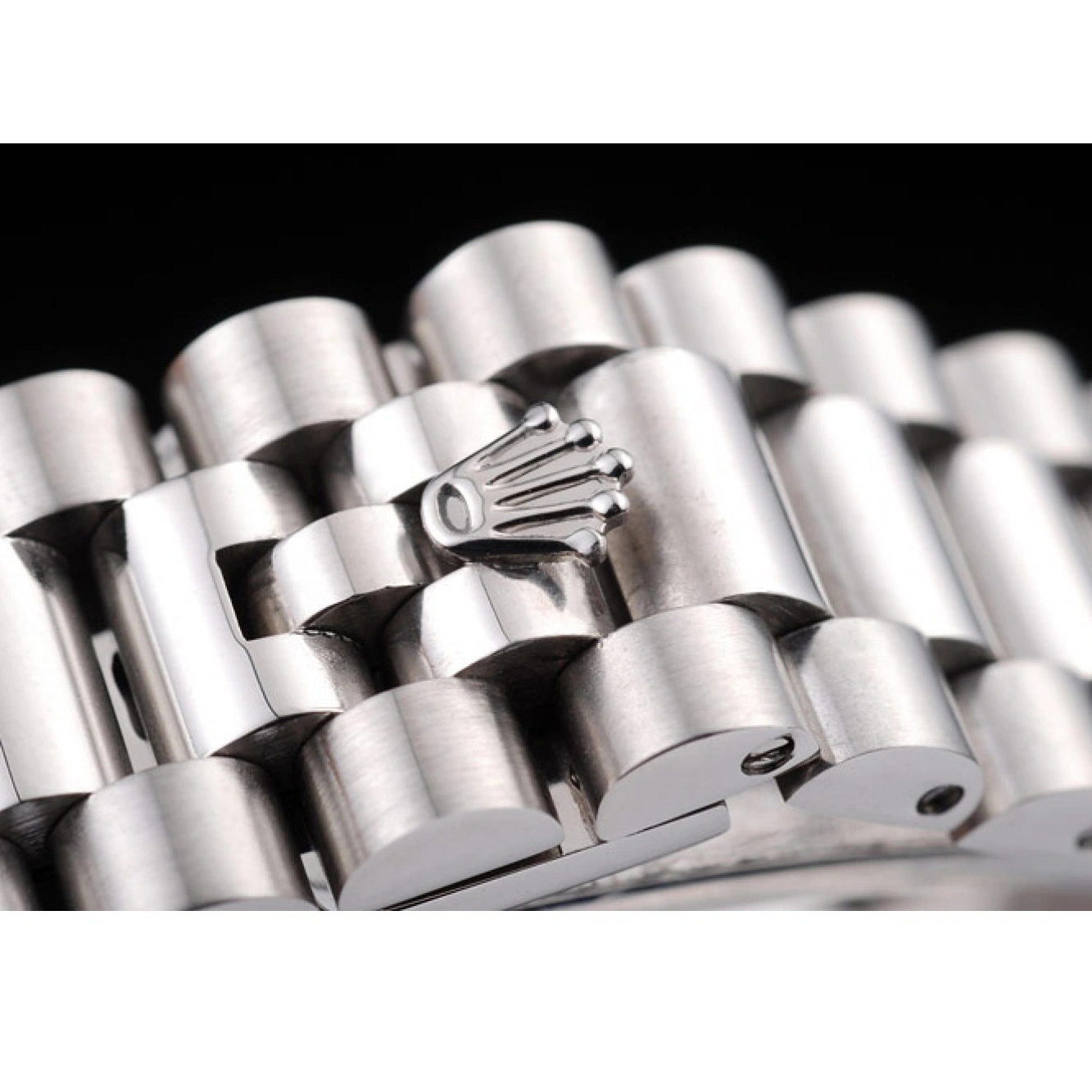 MiroTime 1029 Rolex Day-Date Polished Stainless Steel White Dial